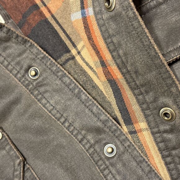 Legendary Whitetails Jacket Mens 2XL  Brown Journeyman Flannel Lined Waxed - Picture 7 of 16